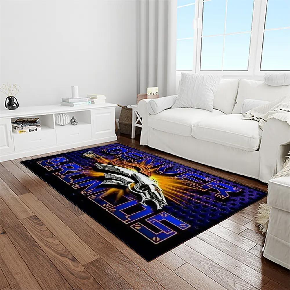 Nfl denver broncos football team logo rectangle area rug db19 Rectangle Rug