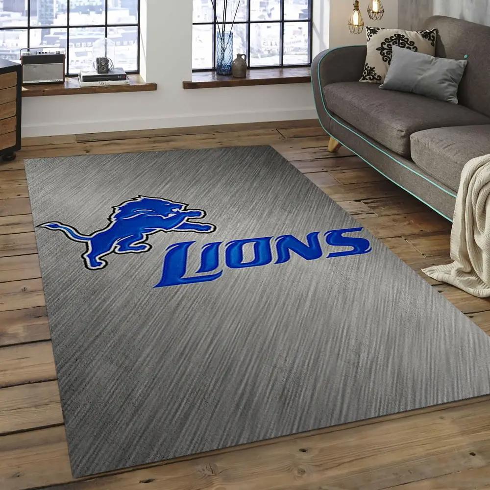 Nfl detroit lions football team logo rectangle area rug dl14 Rectangle Rug