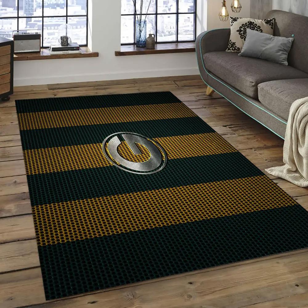 Nfl green bay packers football team logo rectangle area rug gbp15 Rectangle Rug