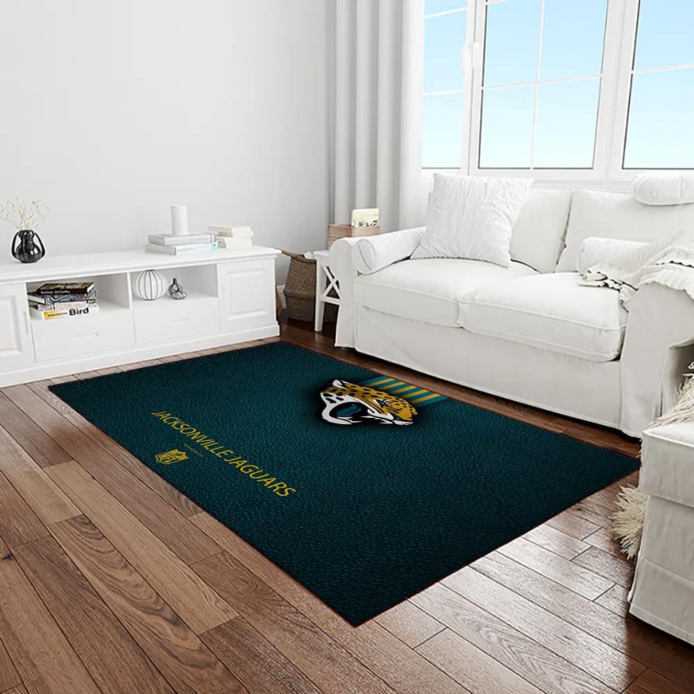 Nfl jacksonville jaguars football team logo rectangle area rug jj27 Rectangle Rug