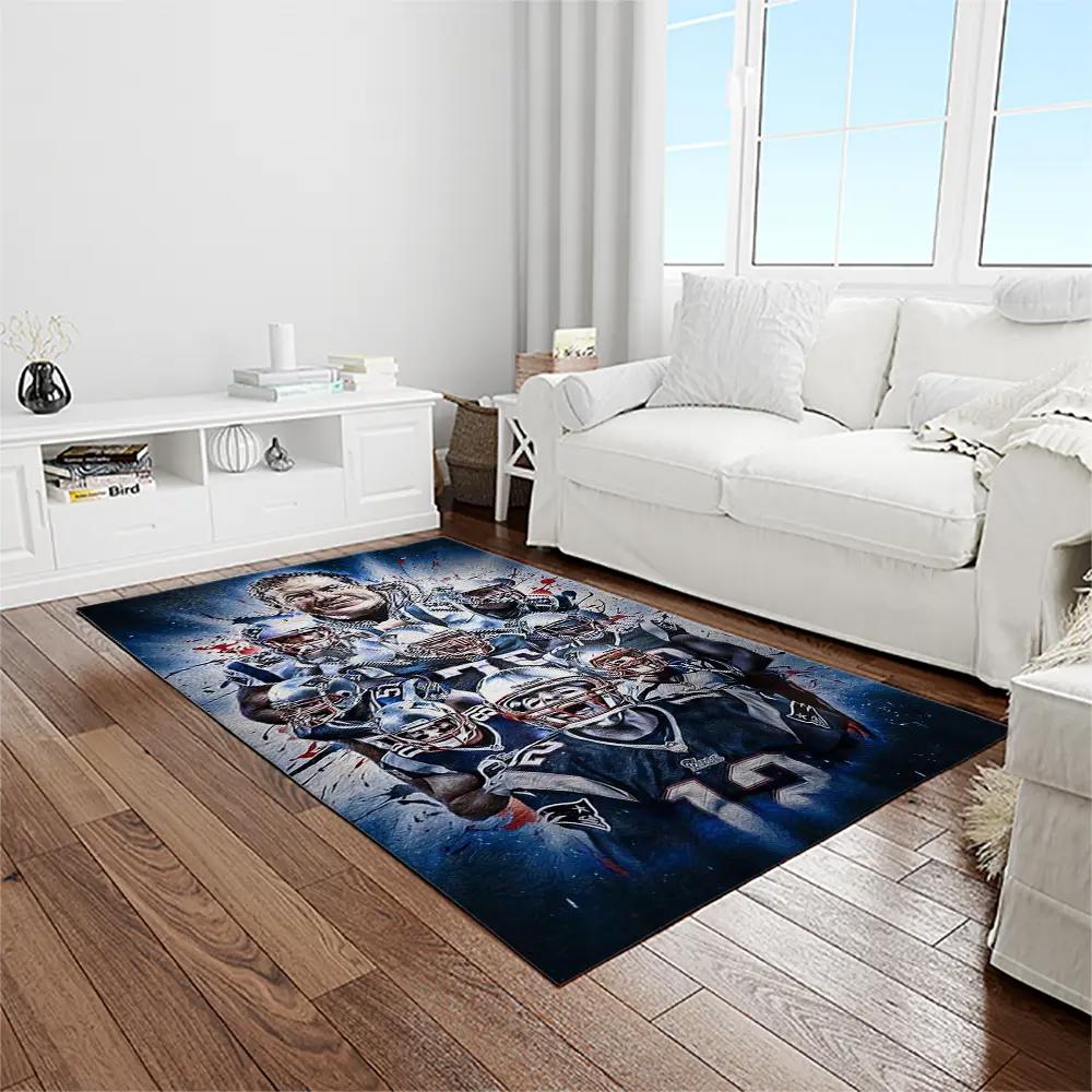 Nfl new england patriots football team logo rectangle area rug nep15 Rectangle Rug