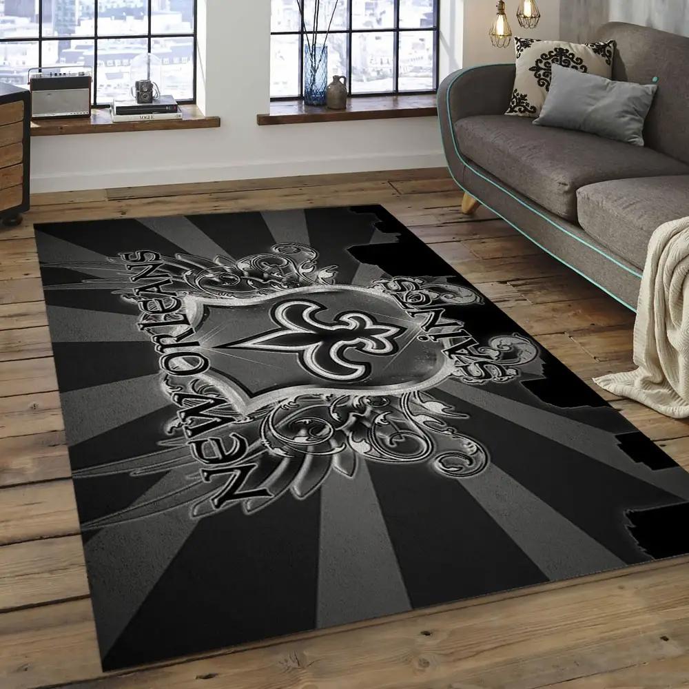 Nfl new orleans saints football team logo rectangle area rug nos31 Rectangle Rug