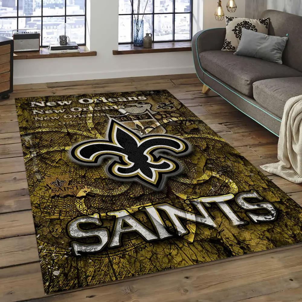 Nfl new orleans saints football team logo rectangle area rug nos39 Rectangle Rug