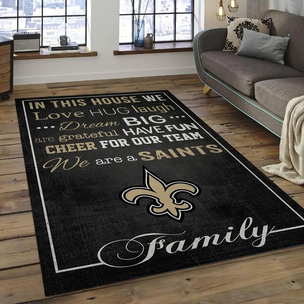 Nfl new orleans saints football team logo rectangle area rug nos42 Rectangle Rug