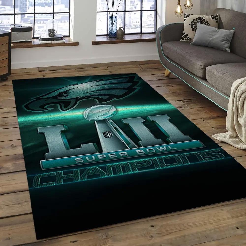 Nfl philadelphia eagles football team logo rectangle area rug pe08 Rectangle Rug