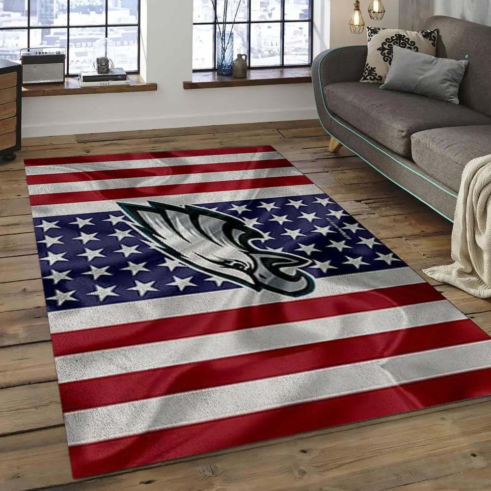 Nfl philadelphia eagles football team logo rectangle area rug pe30 Rectangle Rug