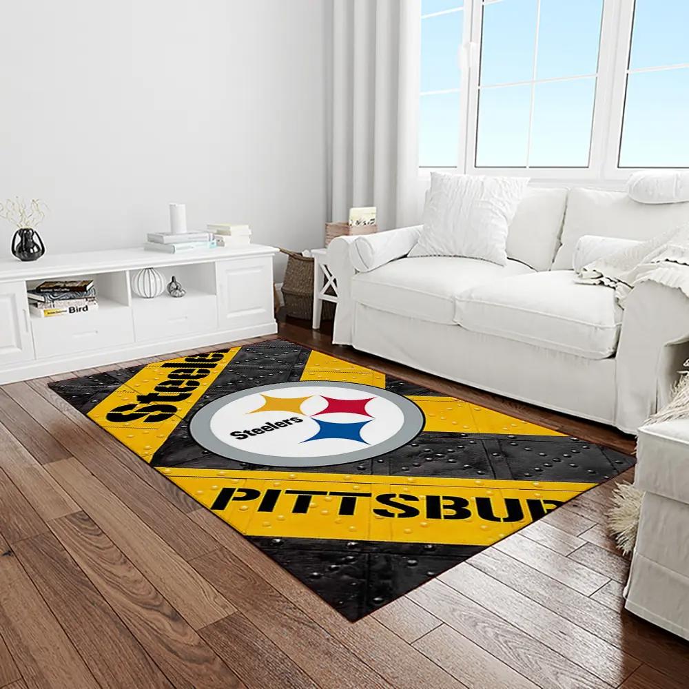 Nfl pittsburgh steelers football team logo rectangle area rug ptts36 Rectangle Rug