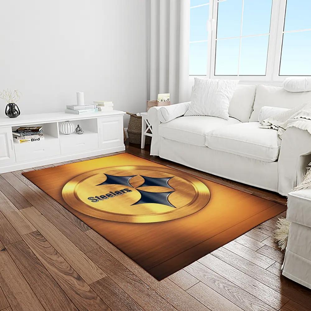 Nfl pittsburgh steelers football team logo rectangle area rug ptts39 Rectangle Rug