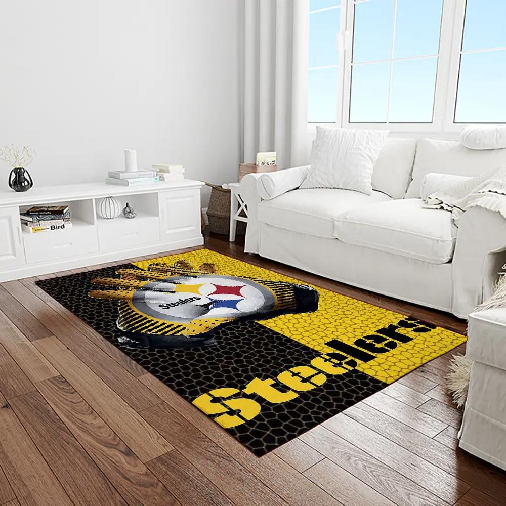 Nfl pittsburgh steelers football team logo rectangle area rug ptts40 Rectangle Rug