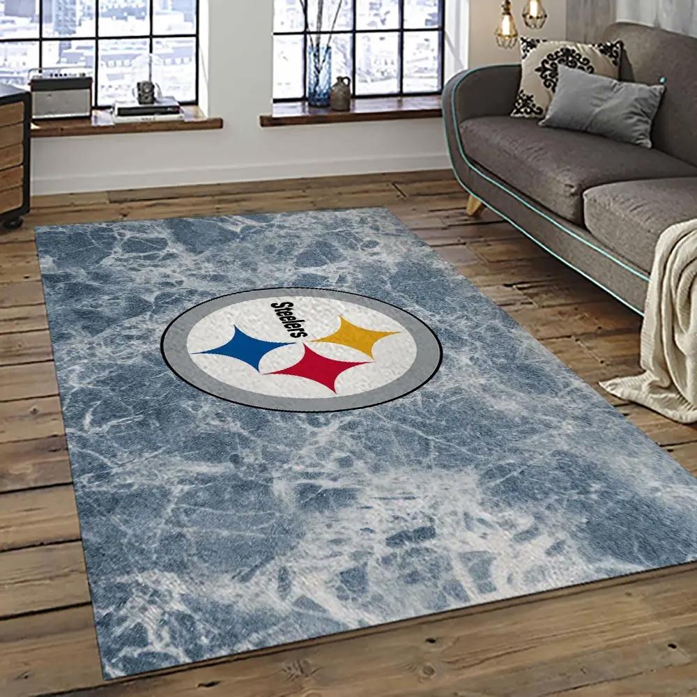 Nfl pittsburgh steelers football team logo sport carpet area rug home decor best gift for friends psf35 Rectangle Rug