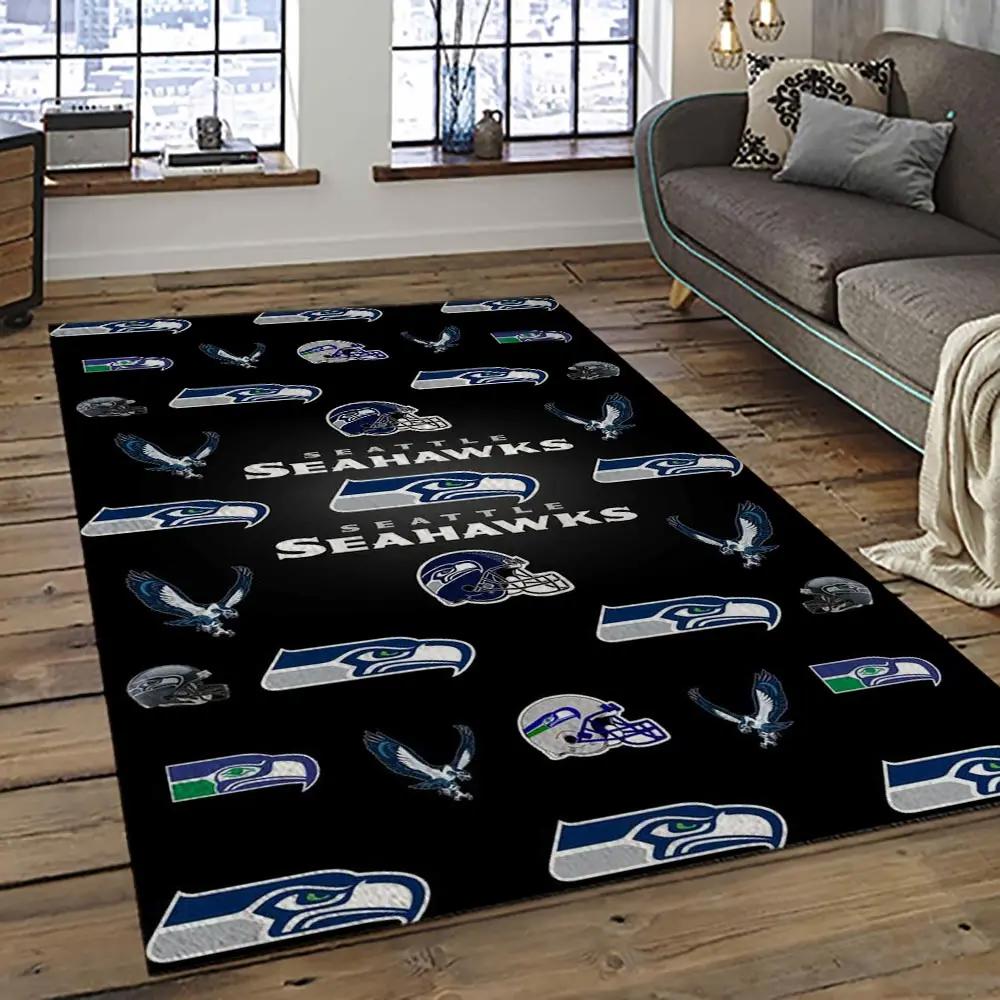 Nfl seattle seahawks football team logo sport carpet area rug home decor best gift for friends ss59 Rectangle Rug