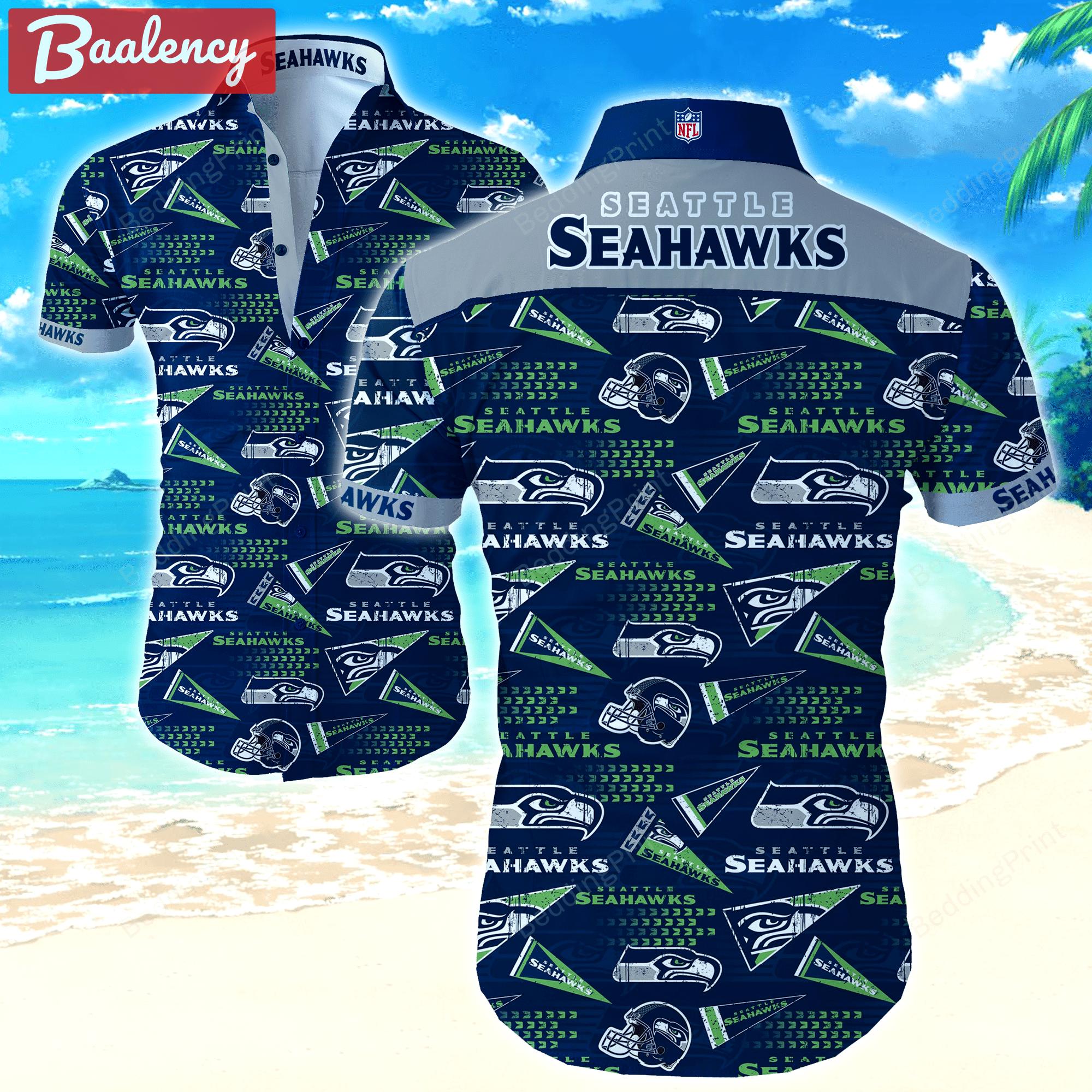 Nfl seattle seahawks hawaiian shirt Hawaii Shirt Shorts & Flip Flops