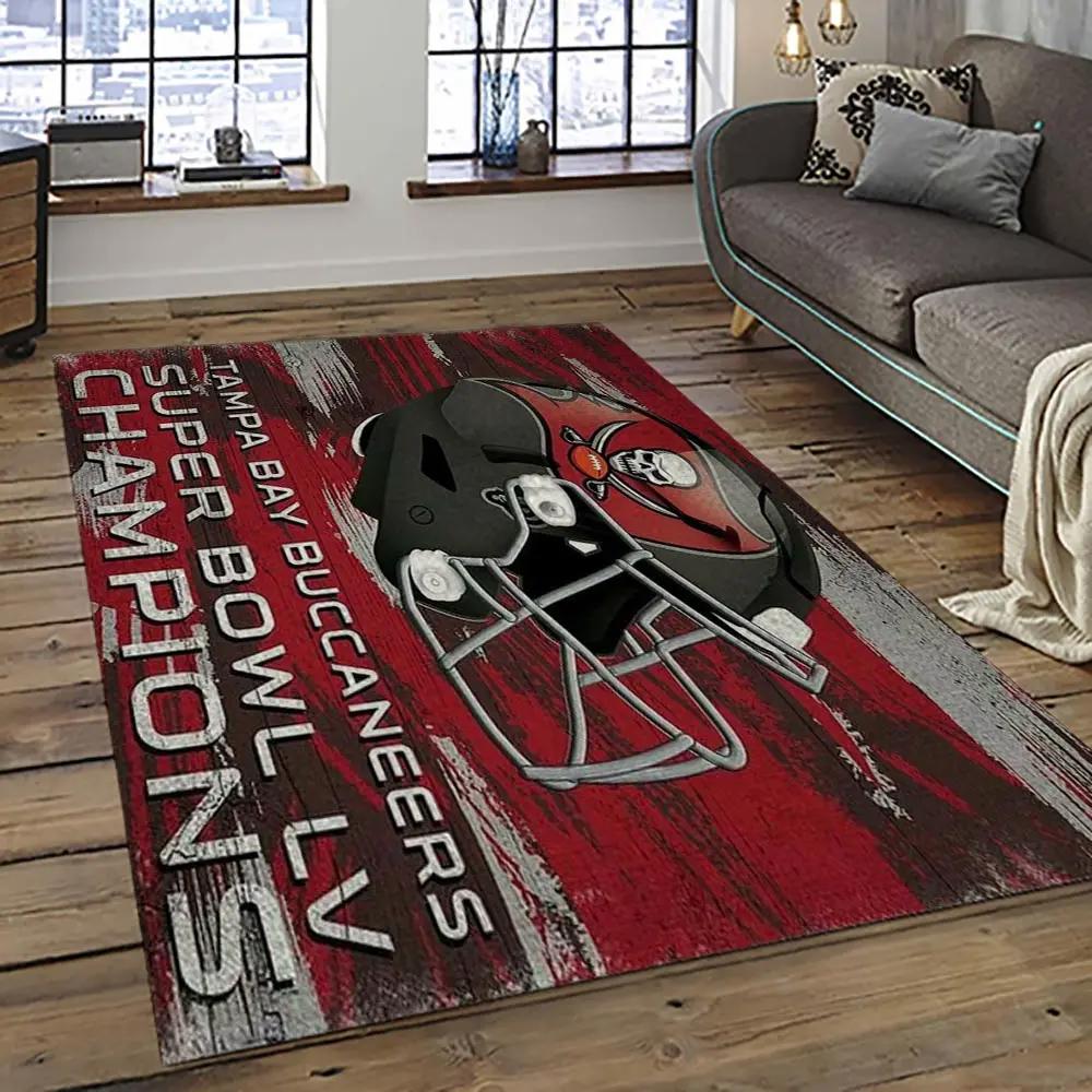 Nfl tampa bay buccaneers football team logo sport carpet area rug home decor best gift for friends tpbb66 Rectangle Rug