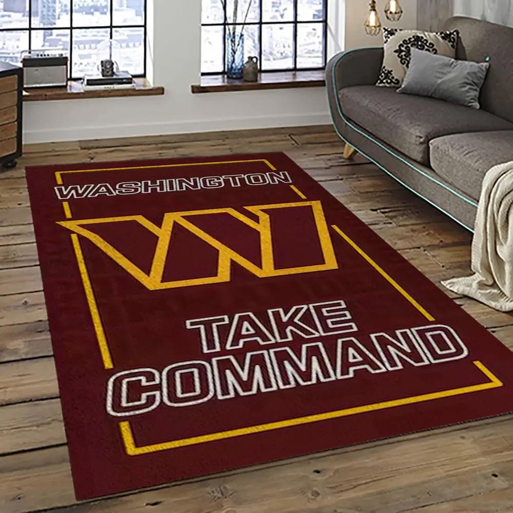 Nfl washington commanders football team logo sport carpet area rug home decor best gift for friends wscd1 Rectangle Rug