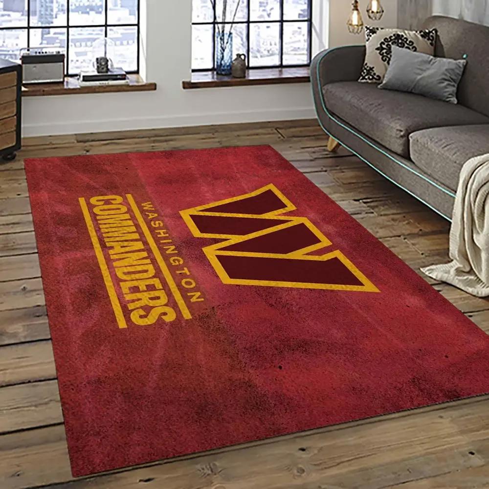 Nfl washington commanders football team logo sport carpet area rug home decor best gift for friends wscd11 Rectangle Rug