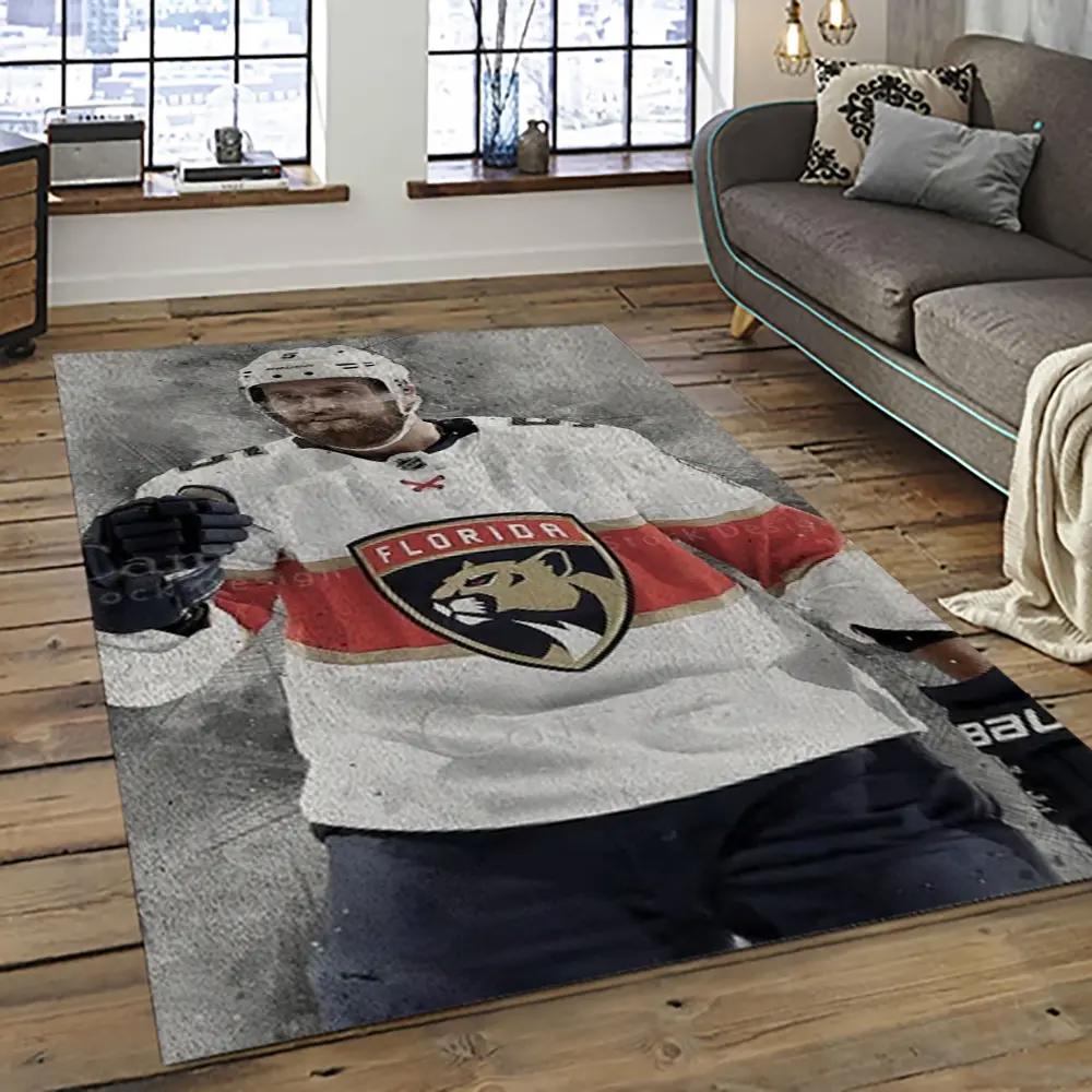 Nhl florida panthers hockey team logo sport carpet rectangle area rug for living room fp11 Rectangle Rug