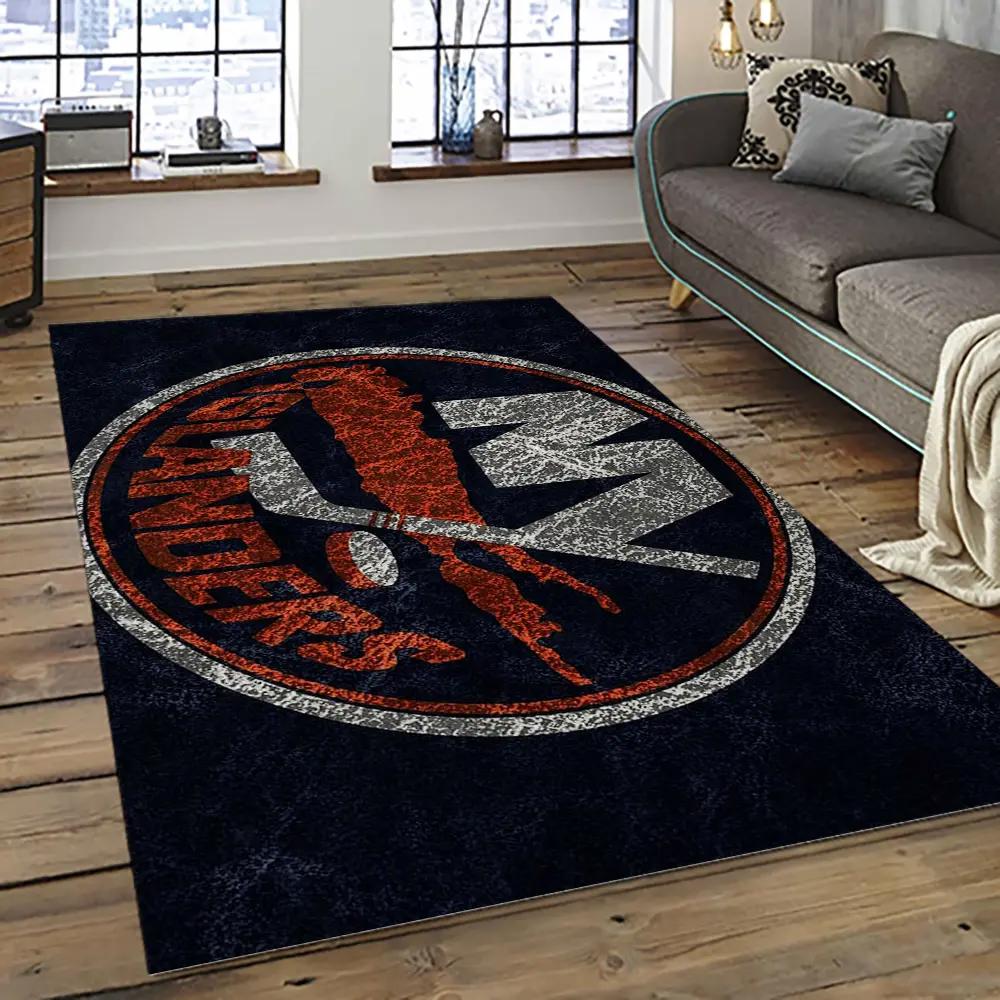 Nhl new york islanders hockey team logo sport carpet rectangle area rug for living room nyi59 Rectangle Rug
