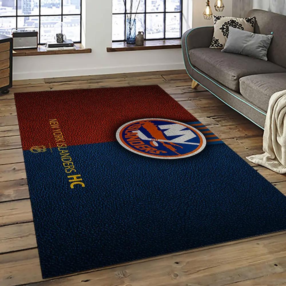 Nhl new york islanders hockey team logo sport carpet rectangle area rug for living room nyi95 Rectangle Rug