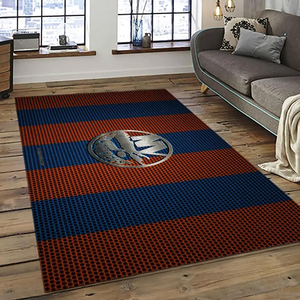 Nhl new york islanders hockey team logo sport carpet rectangle area rug for living room nyi98 Rectangle Rug