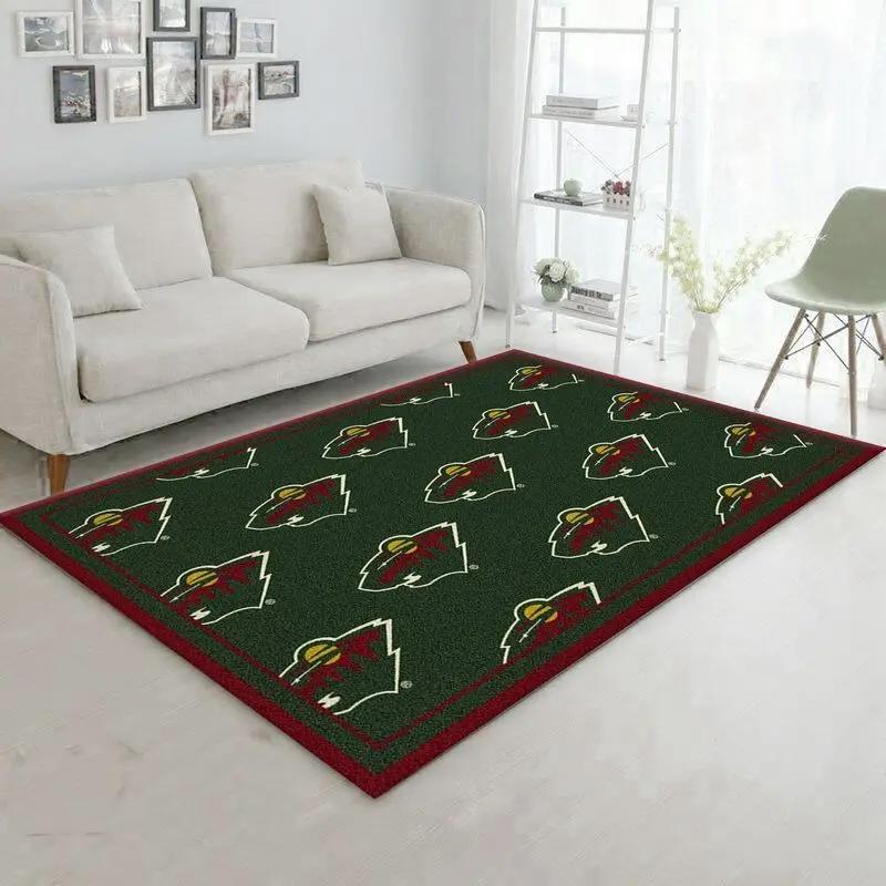 Nhl repeat minnesota wild area rug living room bed room rug regtangle carpet Rectangle Rug