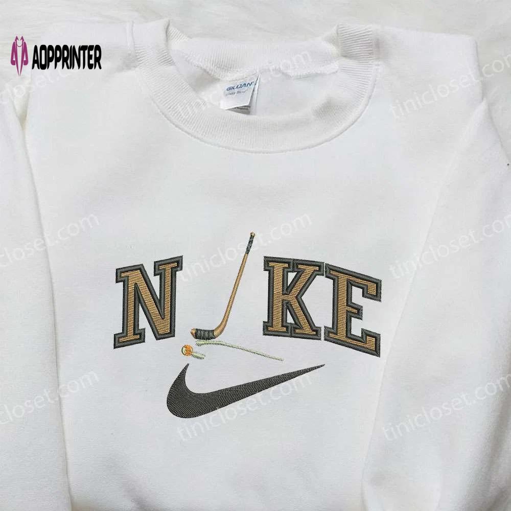 Nike embroidered hockey stick sweatshirt: nhl sport shirt nike inspired Embroidered Shirt