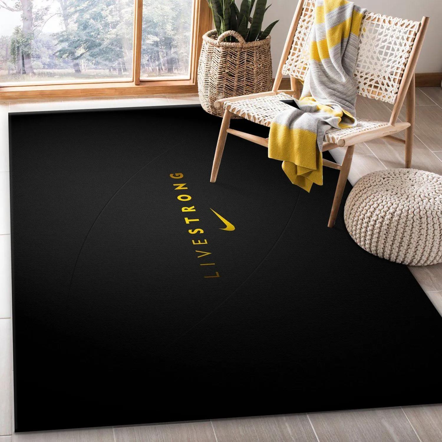 Nike logo type 139. Upgrade Your Living Room with Luxury Home Decor: Area Carpets, Floor Decor, Door Mats, and Hot Gift Items with style a High-End Fashion Brand Rectangle Rug