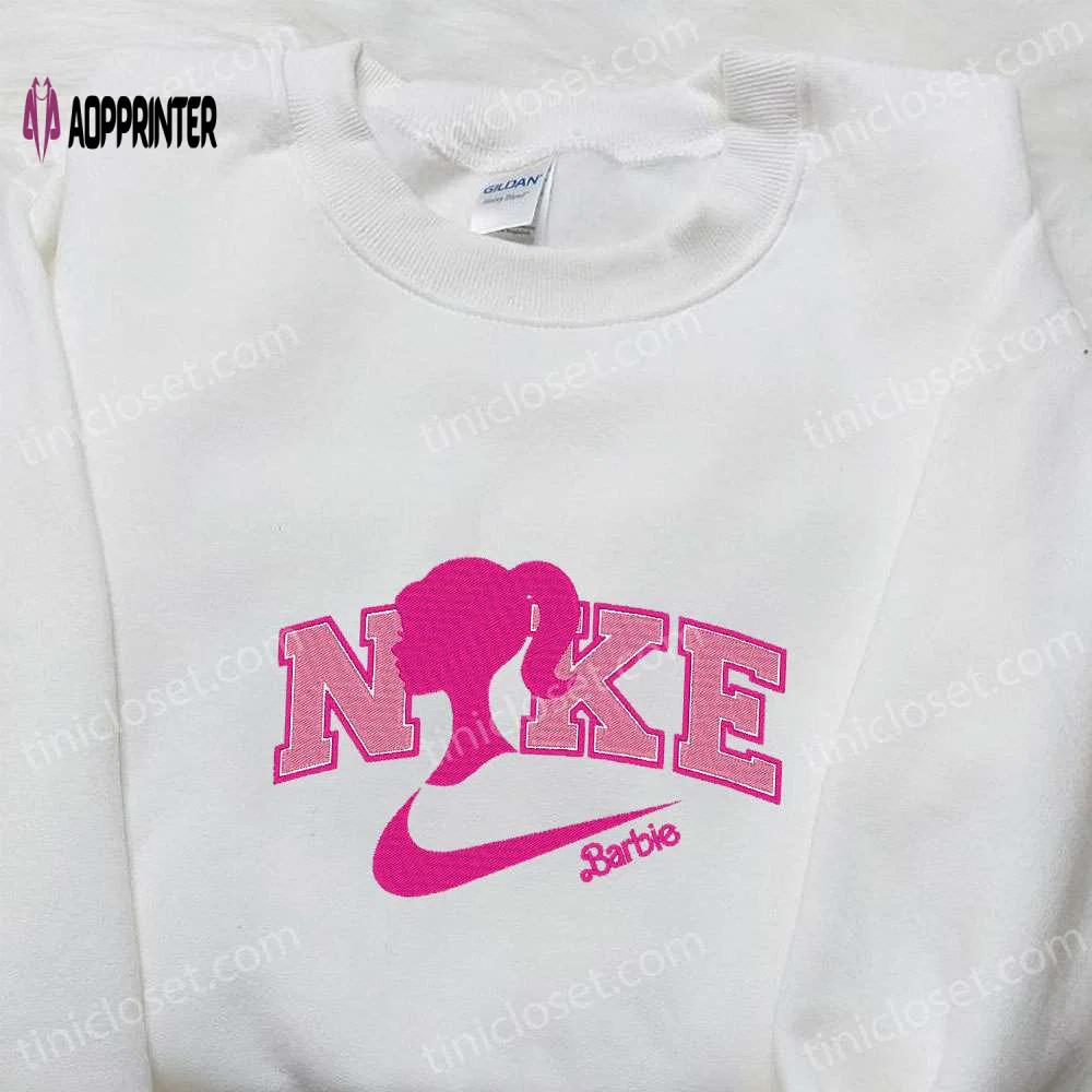 Nike x barbie embroidered sweatshirt – best birthday gift: nike inspired hoodie Embroidered Shirt
