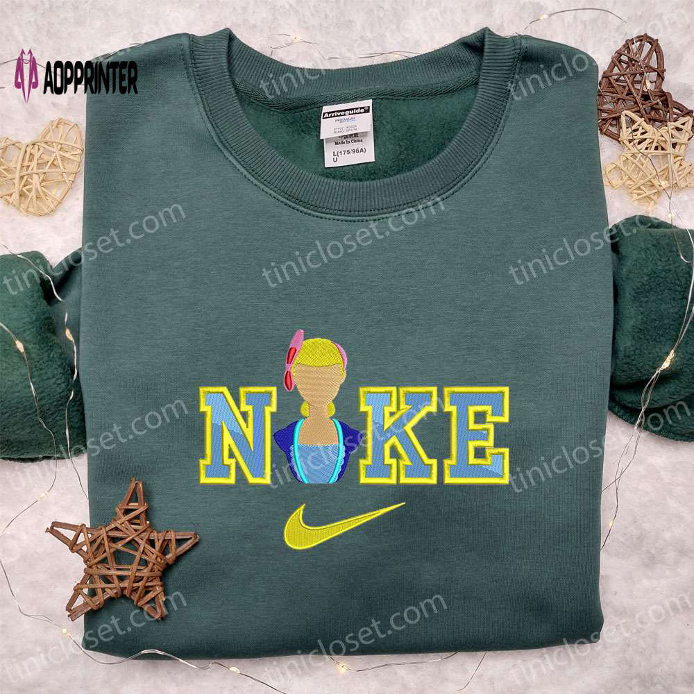 Nike x bo peep embroidered t-shirt toy story disney shirt nike inspired hoodie Embroidered Shirt