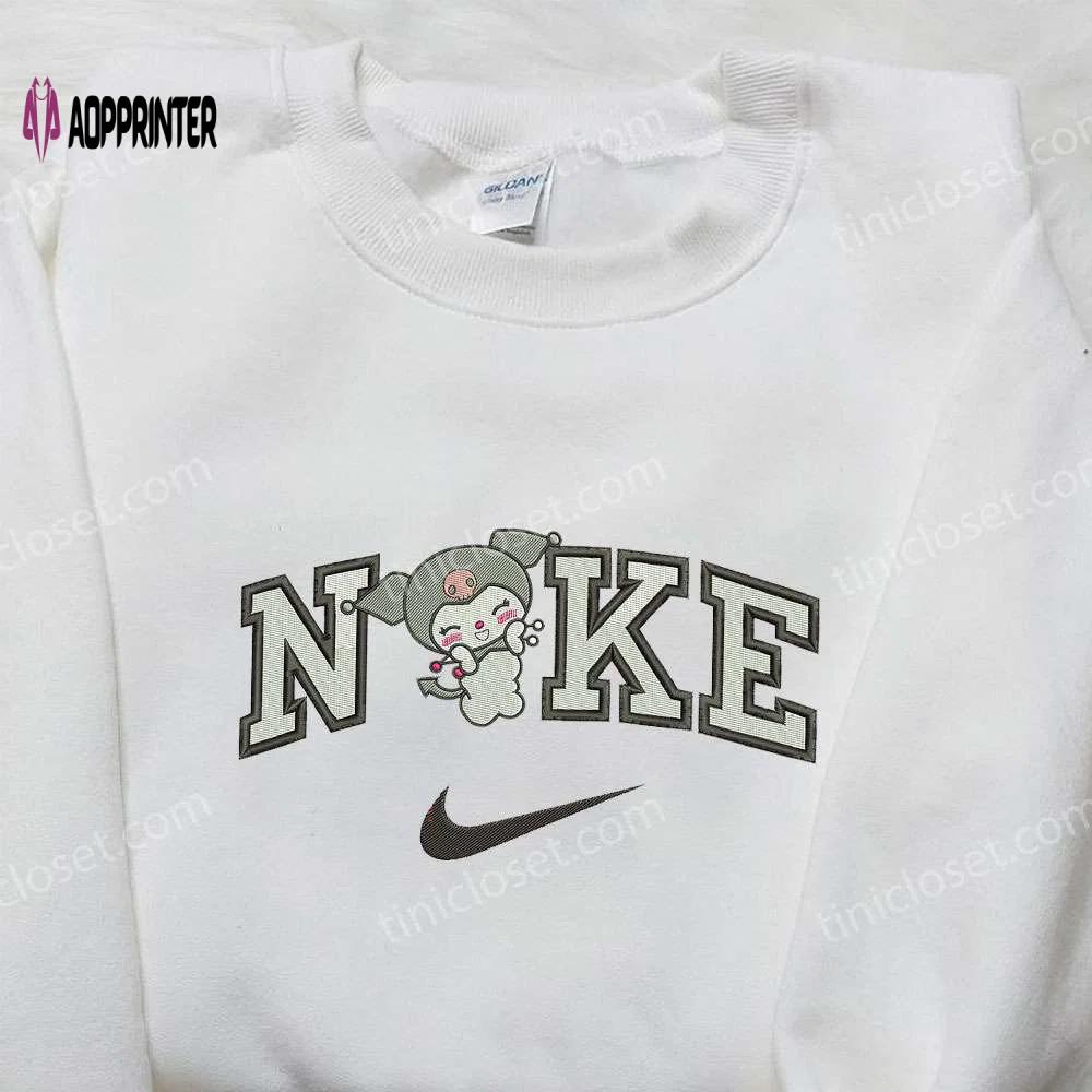 Nike x happy kuromi cartoon embroidered shirt: fun and stylish nike inspired apparel Embroidered Shirt