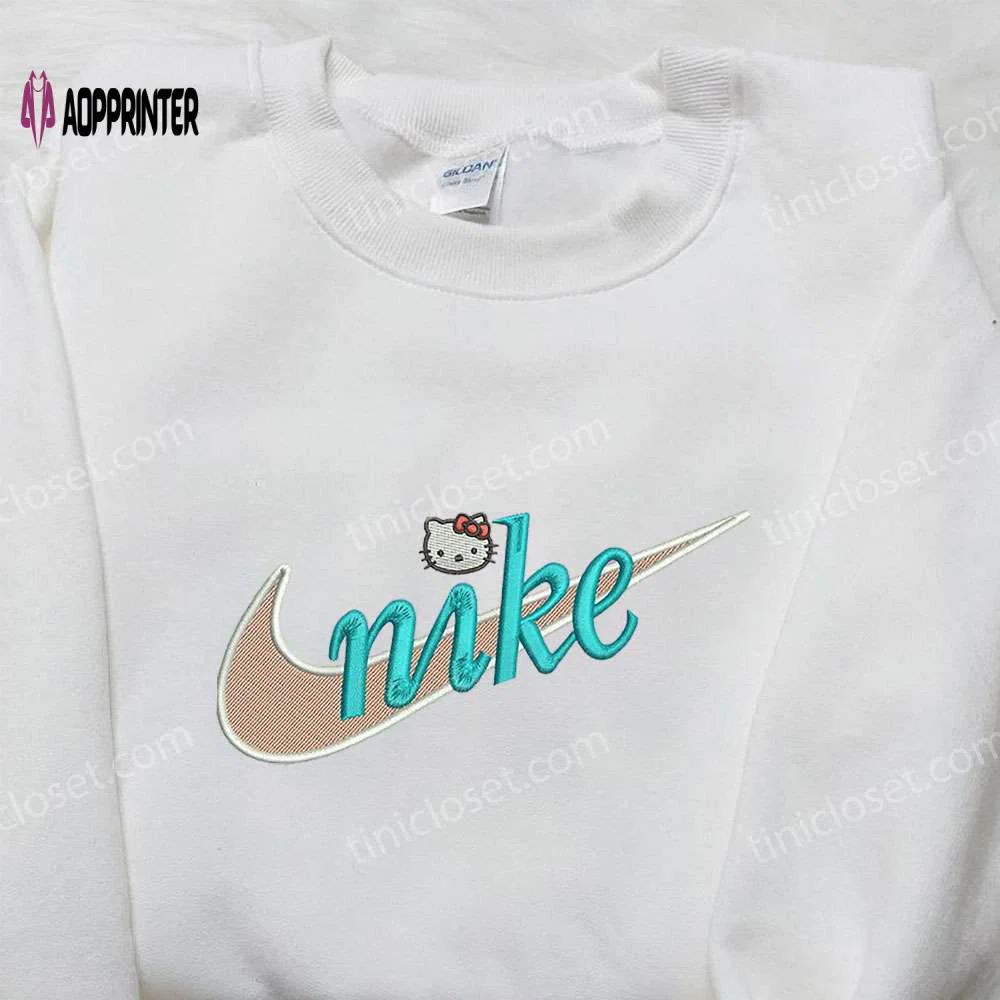 Nike x hello kitty embroidered shirt: stylish nike inspired gift for family Embroidered Shirt