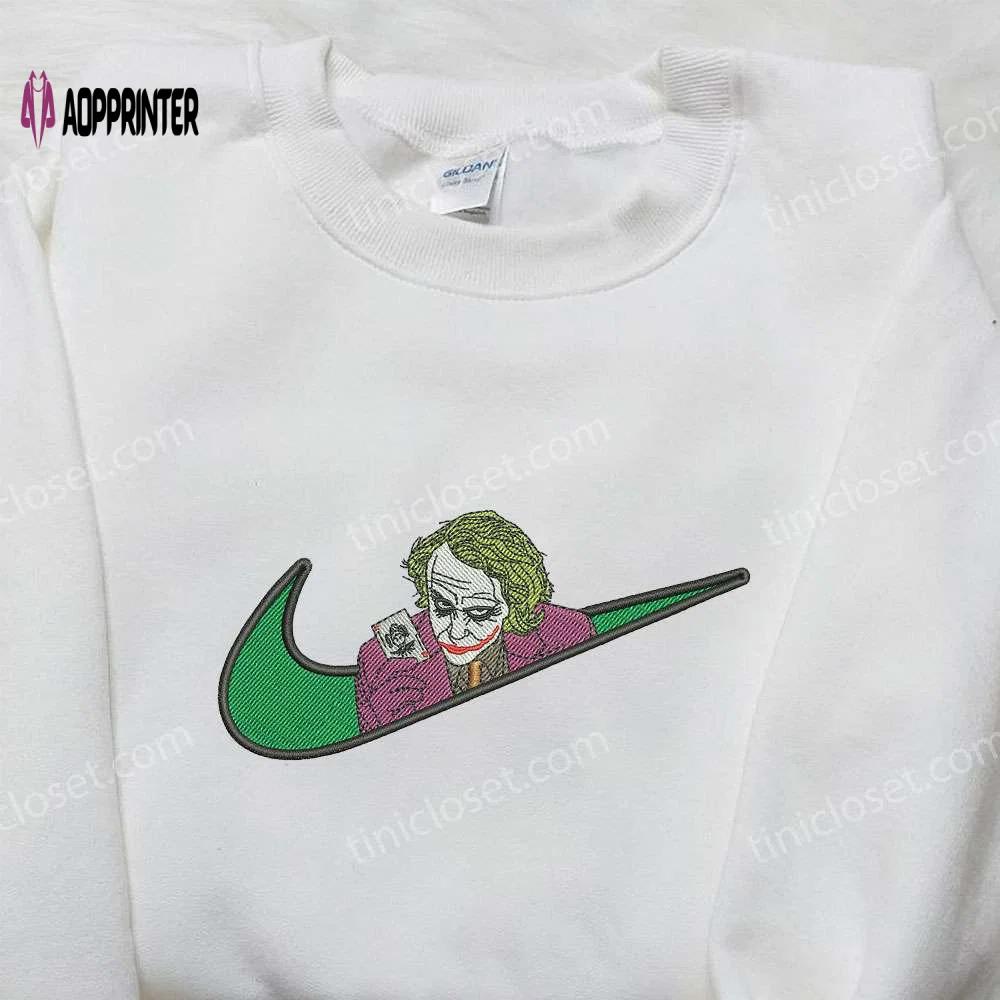 Nike x joker halloween embroidered shirt – unique nike inspired design Embroidered Shirt