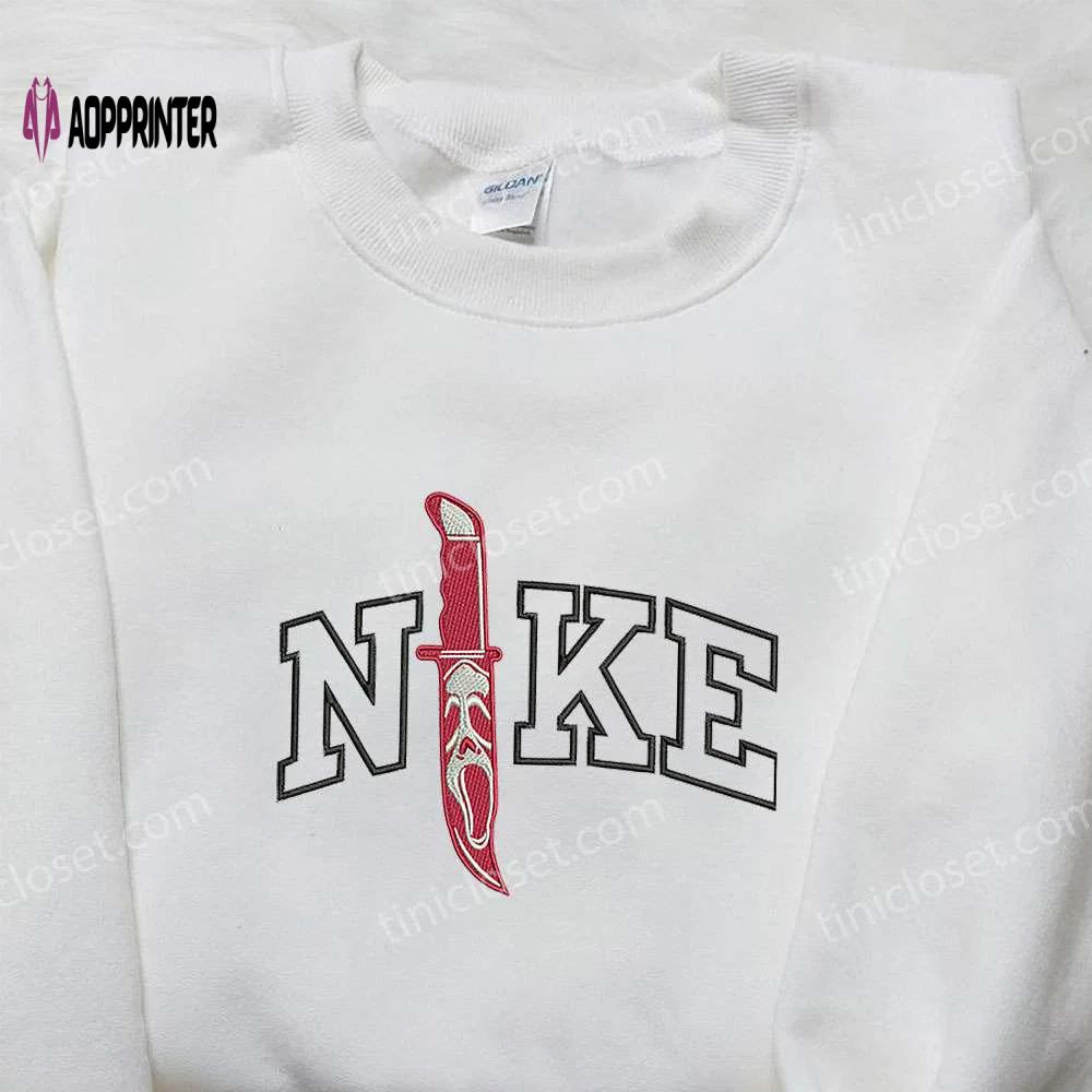 Nike x knife ghost embroidered shirt: halloween inspired fashion Embroidered Shirt