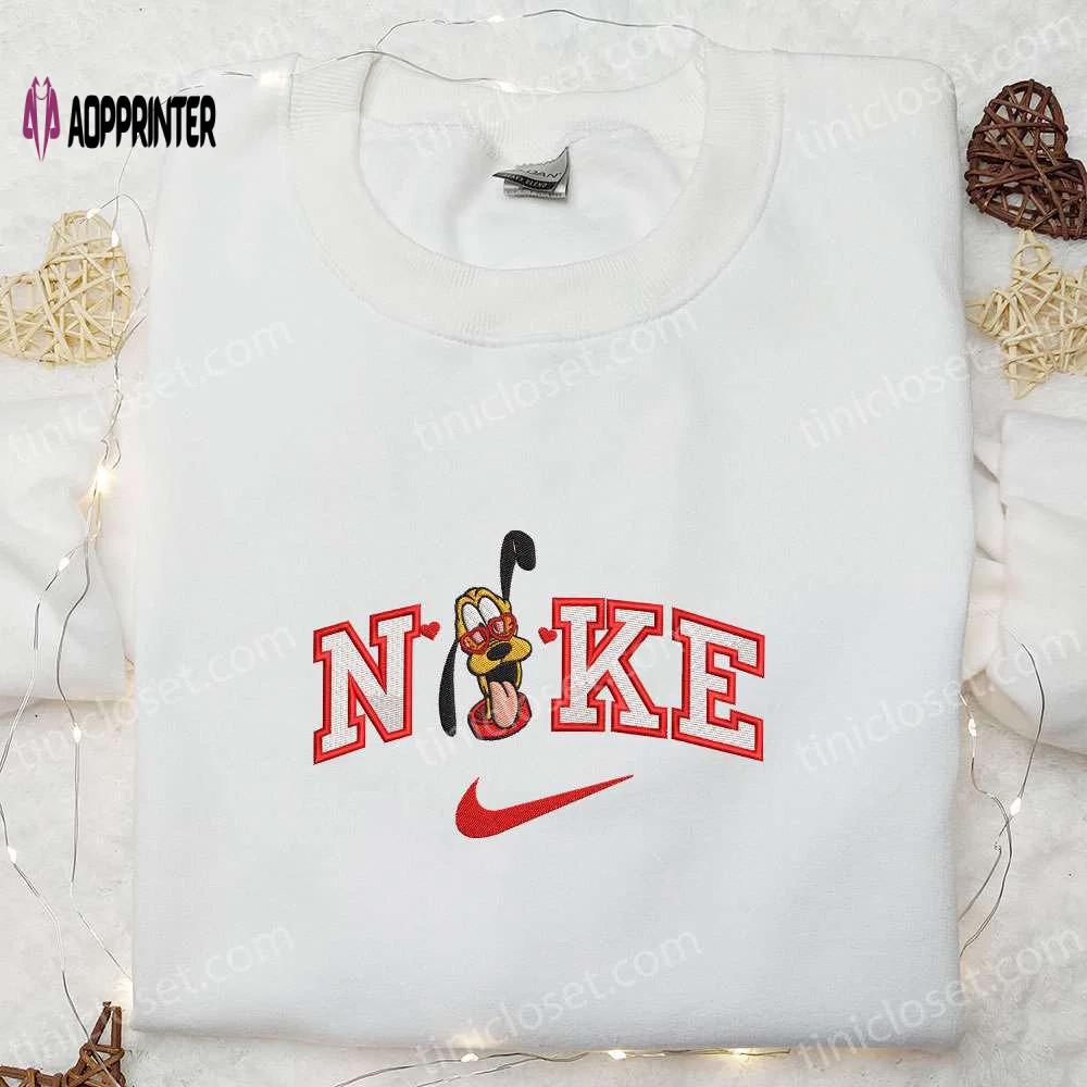 Nike x pluto heart glasses shirt & disney characters hoodie: best valentine s day gift ideas Embroidered Shirt