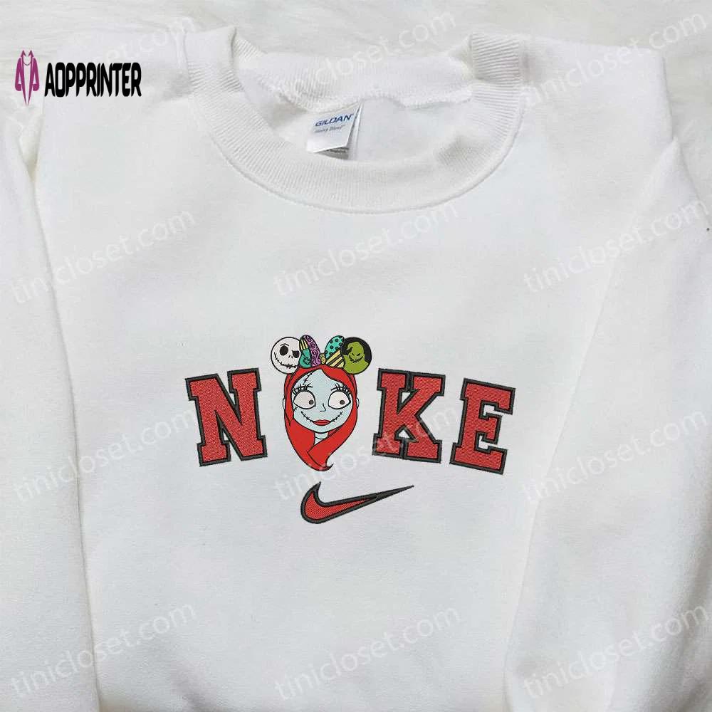 Nike x sally minnie mouse ears embroidered shirt: disney halloween inspired Embroidered Shirt