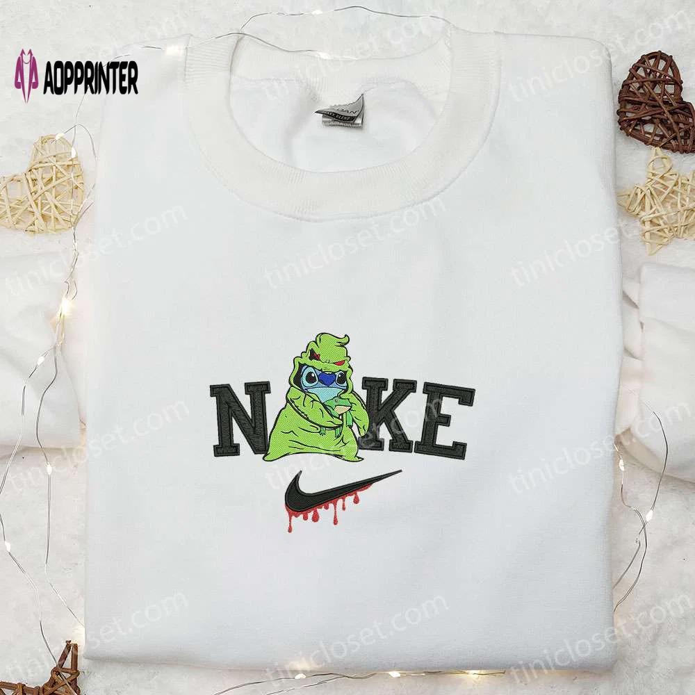 Nike x stitch oogie boogie embroidered tee hoodie & sweatshirt: adorable halloween collection Embroidered Shirt