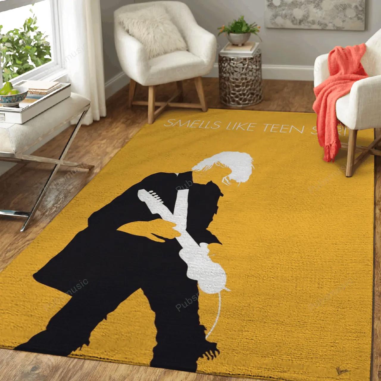 No004 my nirvana minimal music artwork minimal music artworks art for fans area rug living room carpet rug regtangle carpet floor decor home decor Rectangle Rug