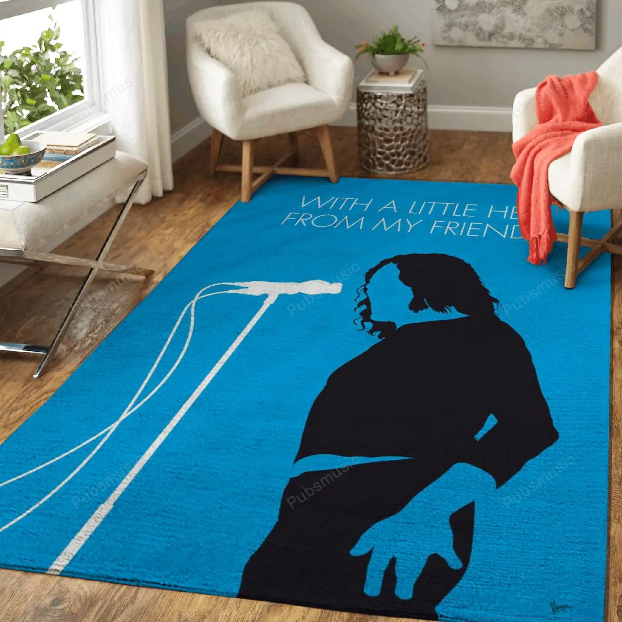 No069 my joe cocker minimal music artwork with a little minimal music artworks art for fans area rug living room carpet Rectangle Rug