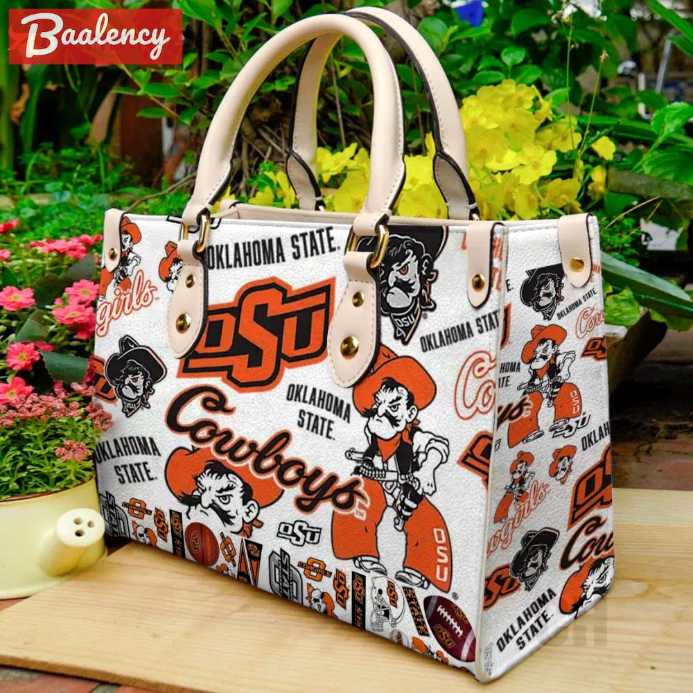 Oklahoma state cowboys leather bag for women gift 1064 Women Leather Hand Bag