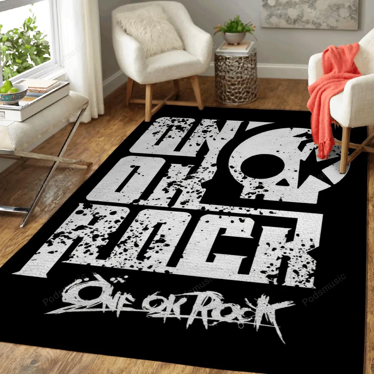 One ok rock art music art for fans area rug living room carpet rug regtangle carpet floor decor home decor Rectangle Rug