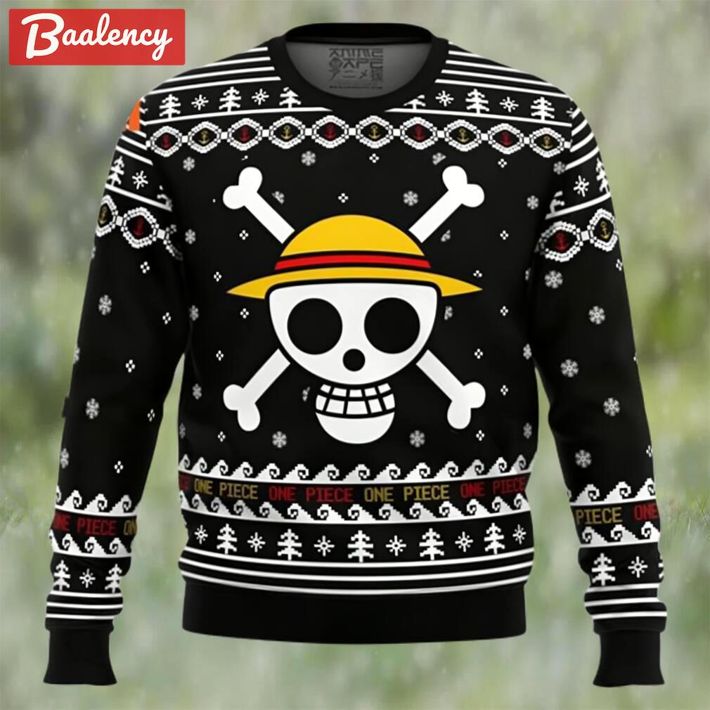 One piece straw hat pirates christmas ugly christmas sweater Christmas Ugly Sweater