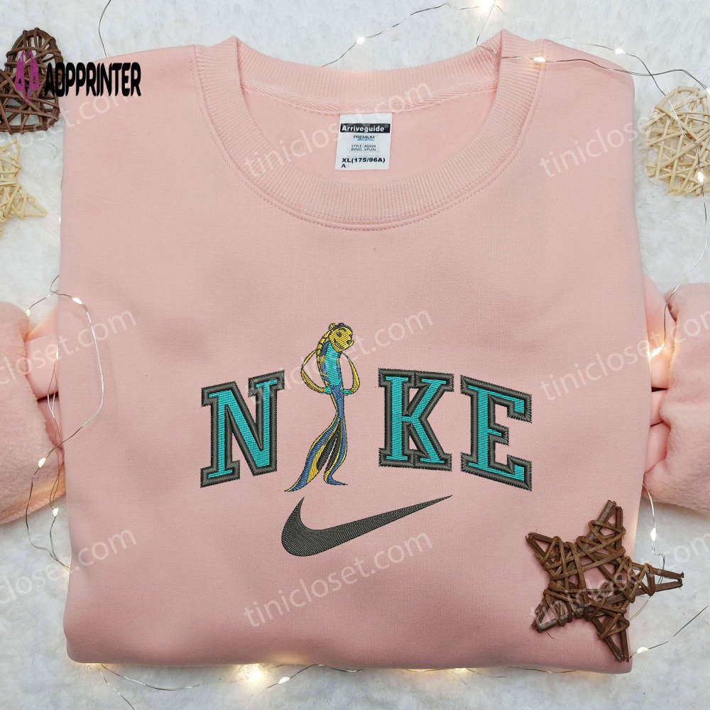 Oscar fish x nike embroidered shirt: cartoon shark tale design Embroidered Shirt