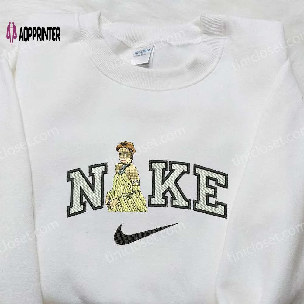 Padmé amidala x nike embroidered sweatshirt: star wars cartoon & nike inspired shirt Embroidered Shirt