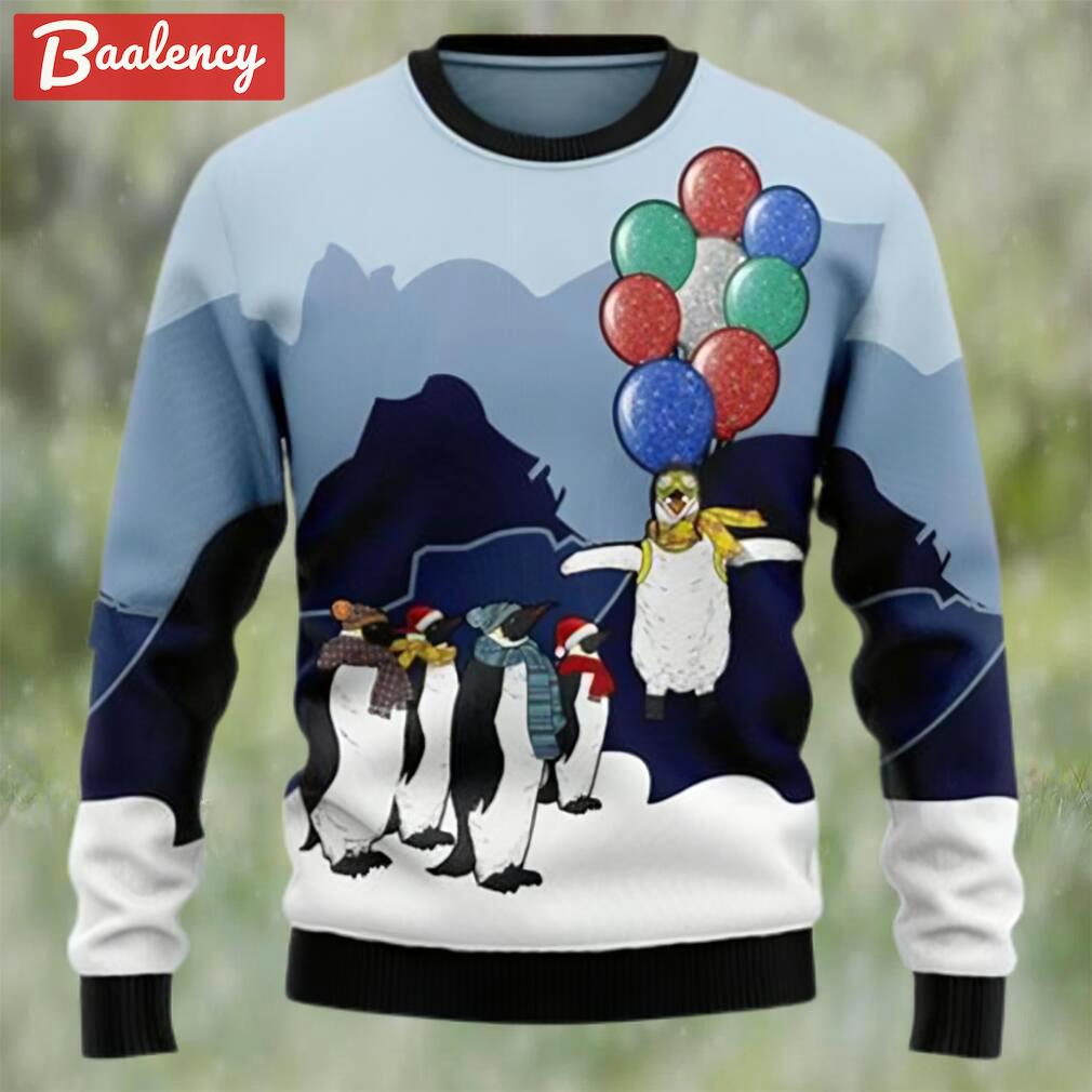 Penguin christmas balloon penhuin lover ugly christmas sweater Christmas Ugly Sweater