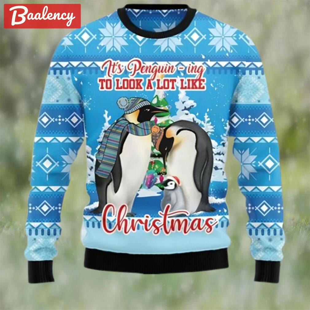 Penguin family ugly christmas holiday sweater Christmas Ugly Sweater