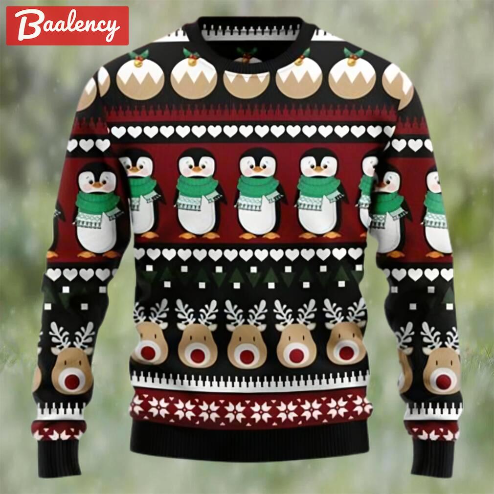 Penguin group reindeer best gift ugly christmas sweater Christmas Ugly Sweater