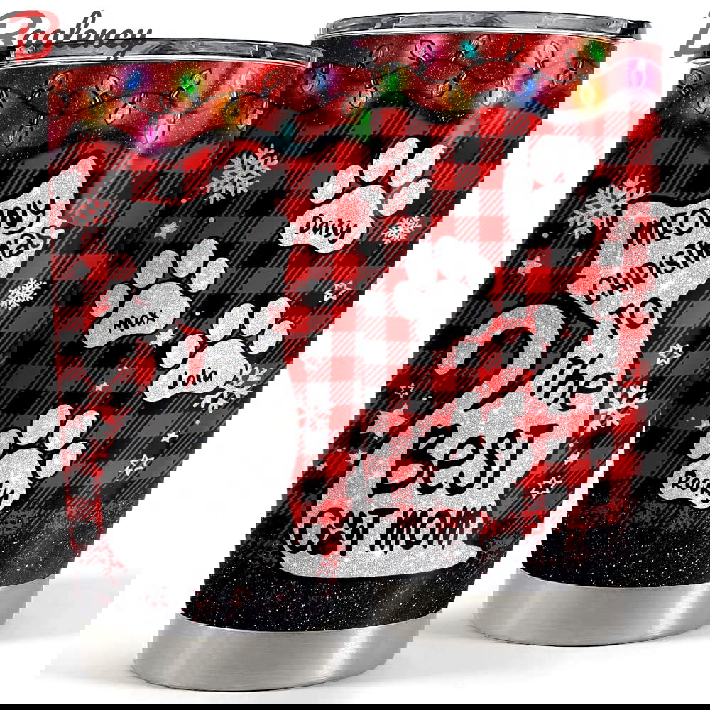 Personalized cat mom tumbler meowy christmas mother’s day gifts Personalized Tumbler