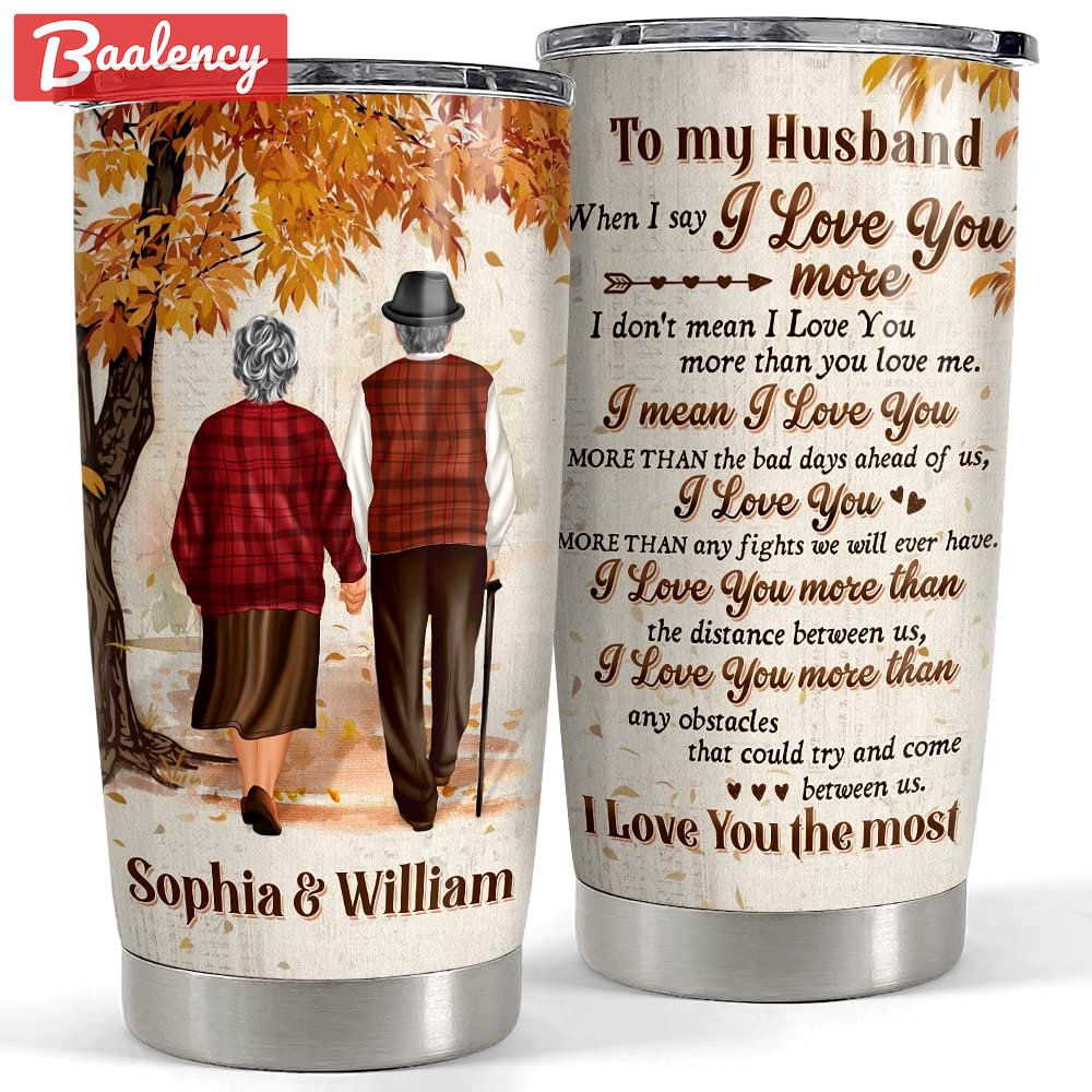 Personalized couple tumbler to my husband old couple gift from wife Personalized Tumbler