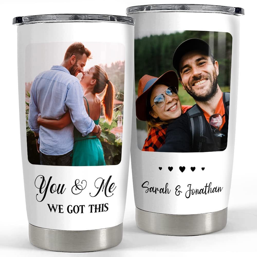 Personalized custom photo tumbler for couple till death do us part Personalized Tumbler