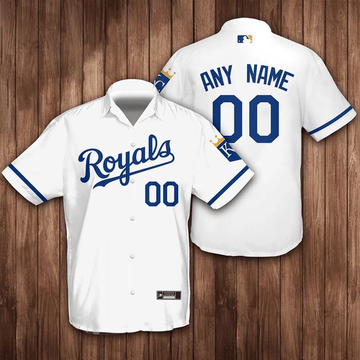 Personalized name and number kansas city royals baseball 3d hawaiian shirt Hawaii Shirt Shorts & Flip Flops