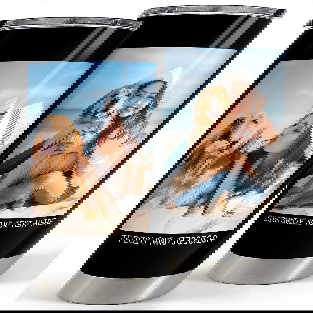 Personalized photo of dog tumbler for dog mom dog dad lover animal Personalized Tumbler